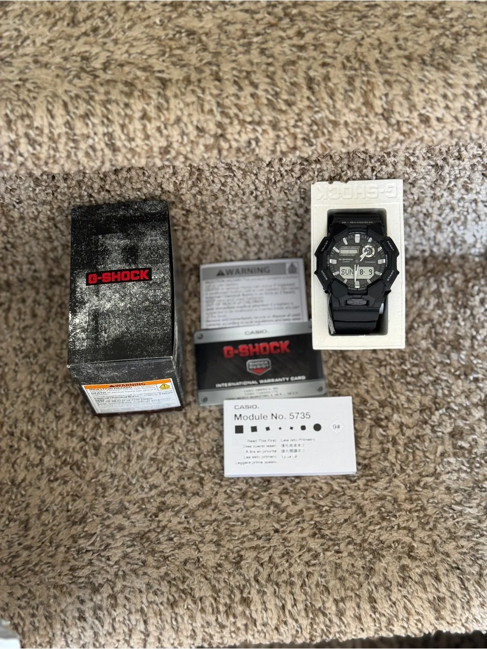 G-SHOCK Casio Black Rugged Analog-Digital Watch Mens